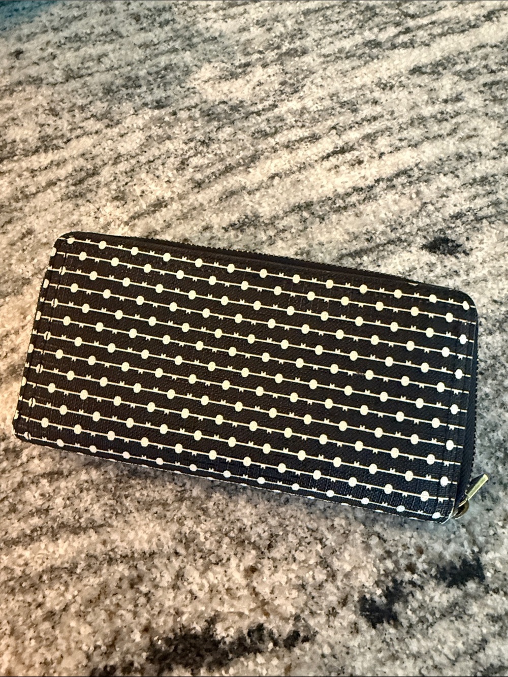 Fossil Accordion Zip Wallet Black
